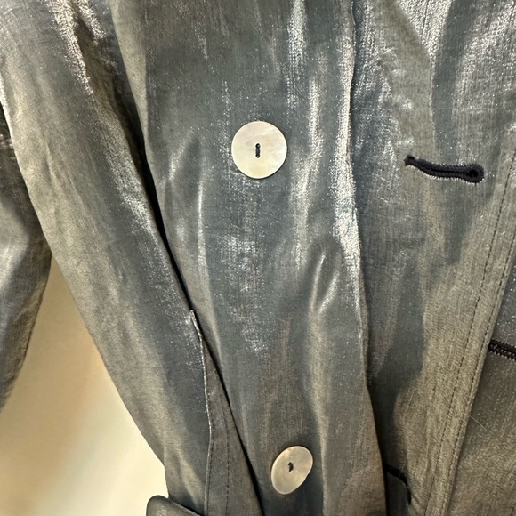 Vintage Metallic Trench Coat - Picture 5 of 6
